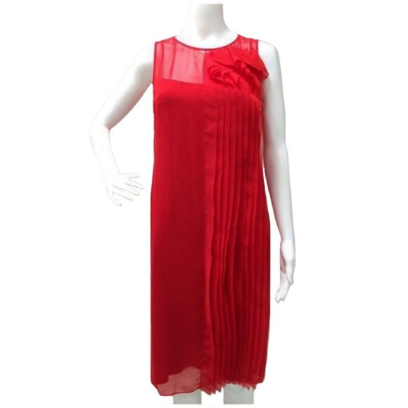 Akris Punto Red Shift Dress - Picture 2 of 10